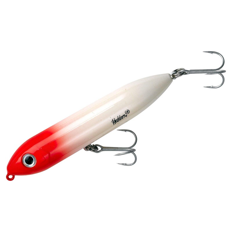Heddon Super Spook Topwater Fishing Lure for Saltwater and Freshwater, Red Head, Super Spook Jr (1/2 oz) - Image 1